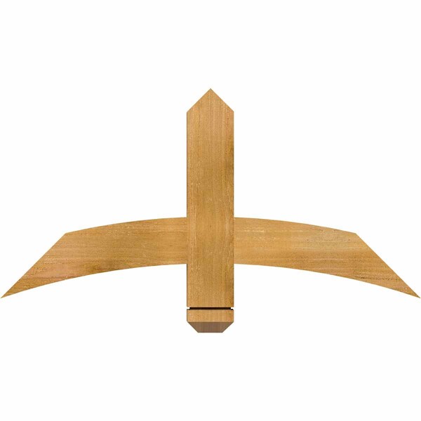 Ekena Millwork Bellingham Rough Sawn Timber Gable Bracket, Western Red Cedar, 36"W x 18"H x 2"D x 4"F, 12/12 Pitch GBW036X18X0204BEL00RWR - main